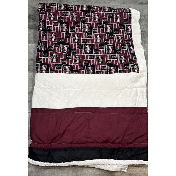 Mississippi State Bulldogs Comforter Bedspread Reversible TWIN College Dorm‎ Bed - Picture 1 of 6